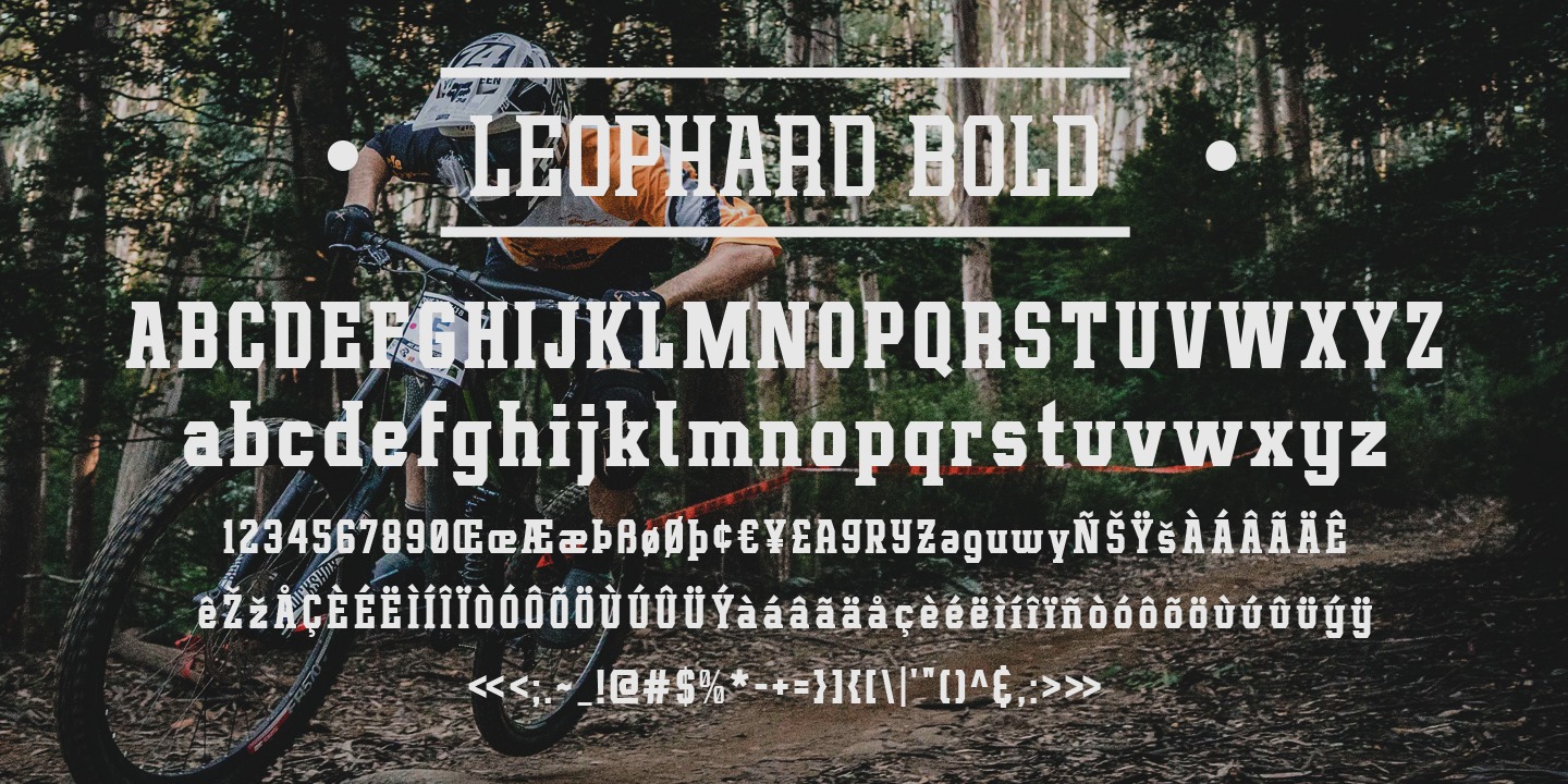 Пример шрифта Leophard #9